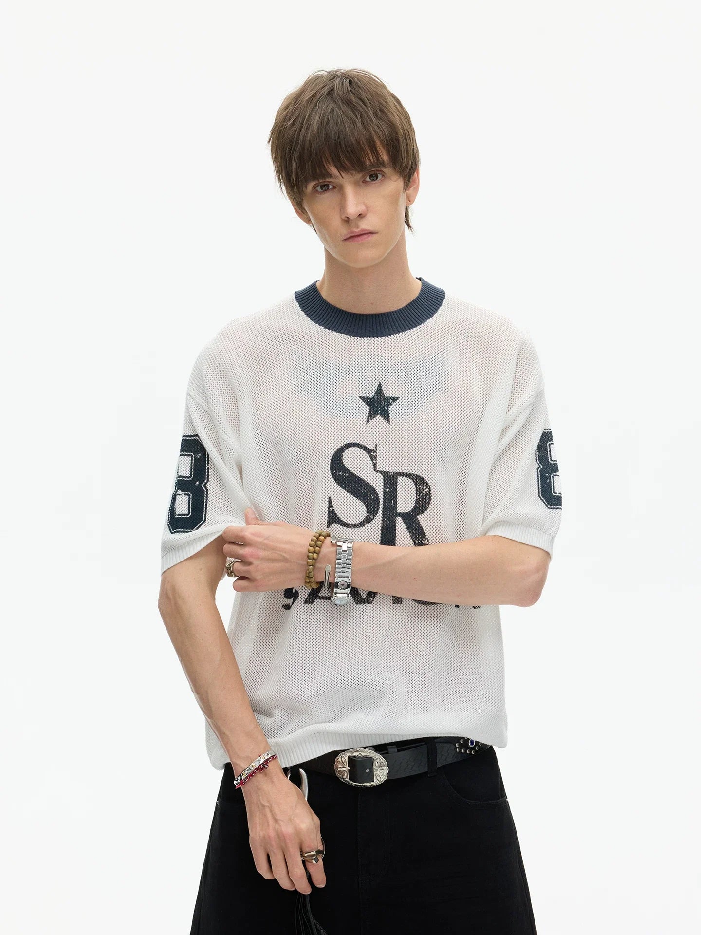 Star Savior Mesh Varsity Tee