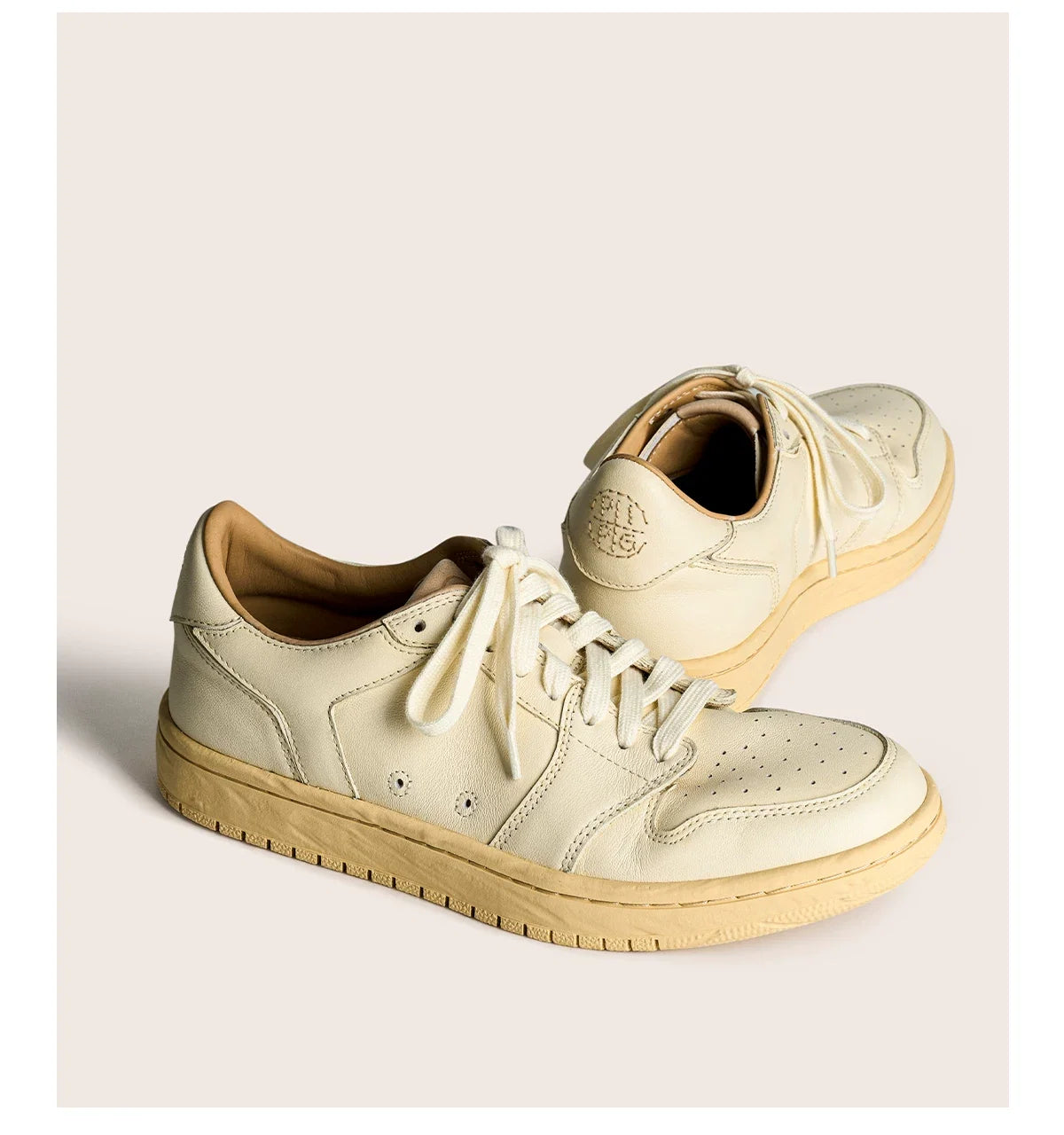 Vintage Court Cowhide Leather Sneakers - Skipkicks