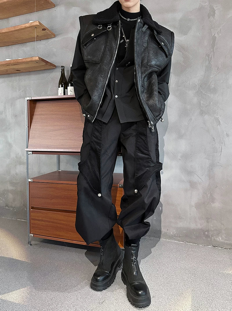 Dune Havoc Draped Panel Cargo Trousers | Sculpted Techwear Style