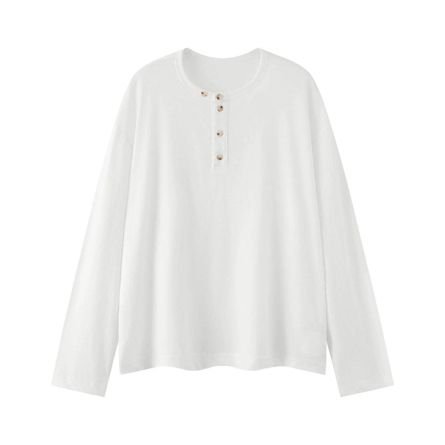 Midnight Button Henley Tee