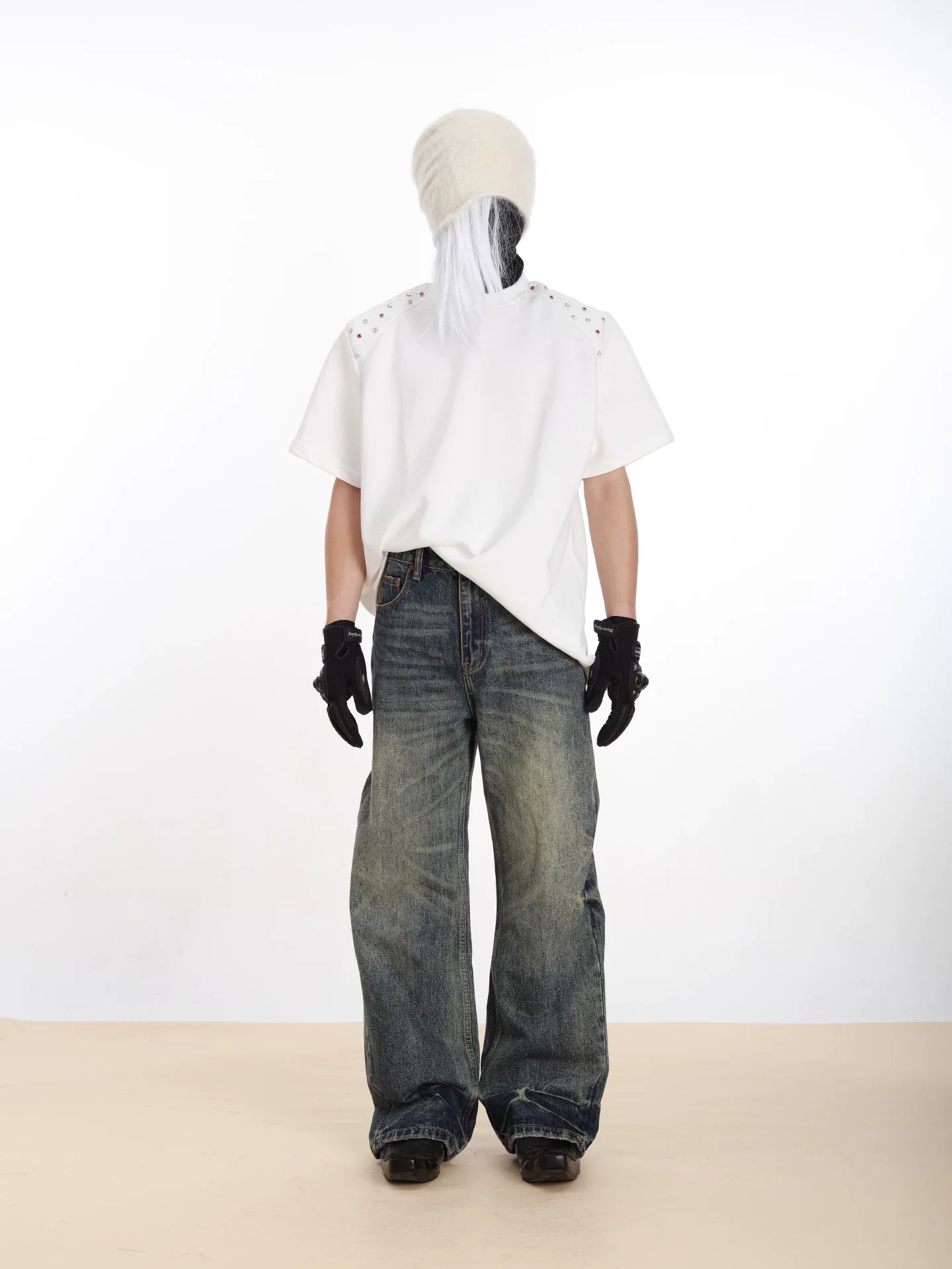 Nebula Studded Shoulder Box Tee