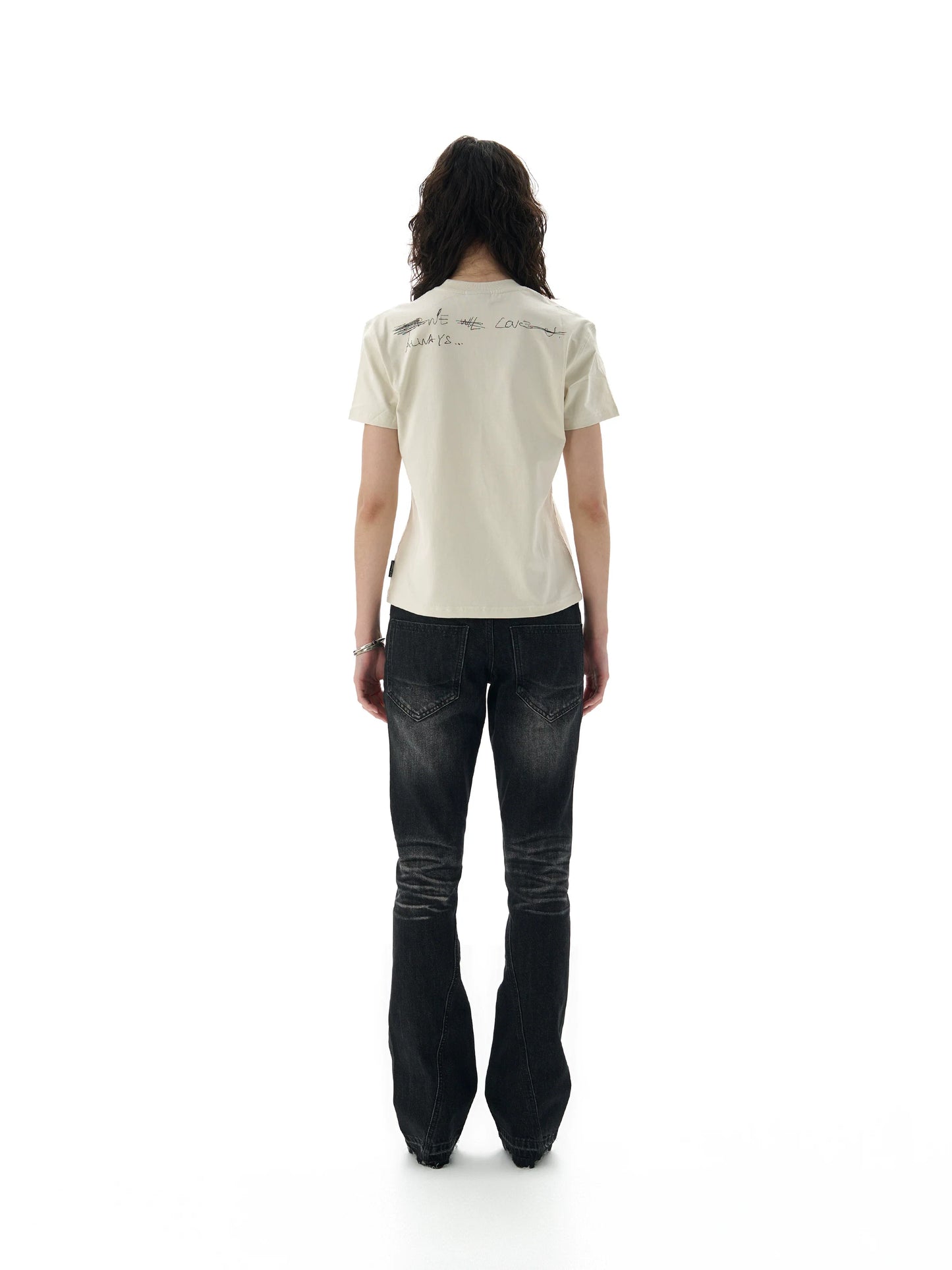 Burnt Guitar Shoulder Script Tee