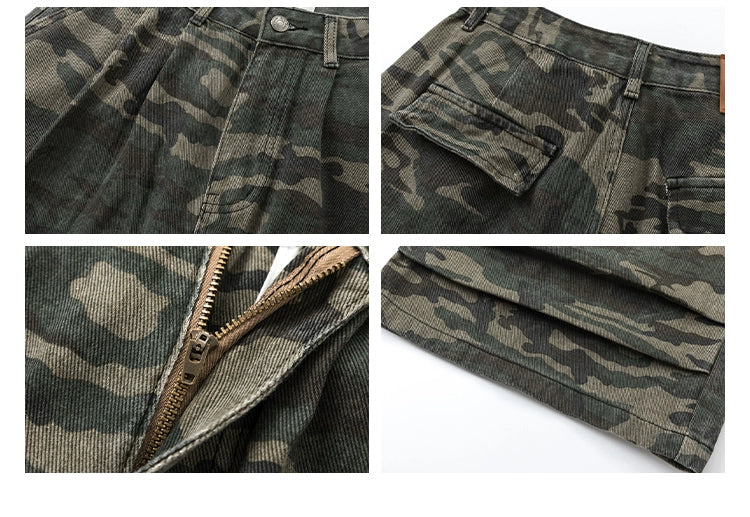 MADWITCH Camo Capri Cargo Culottes