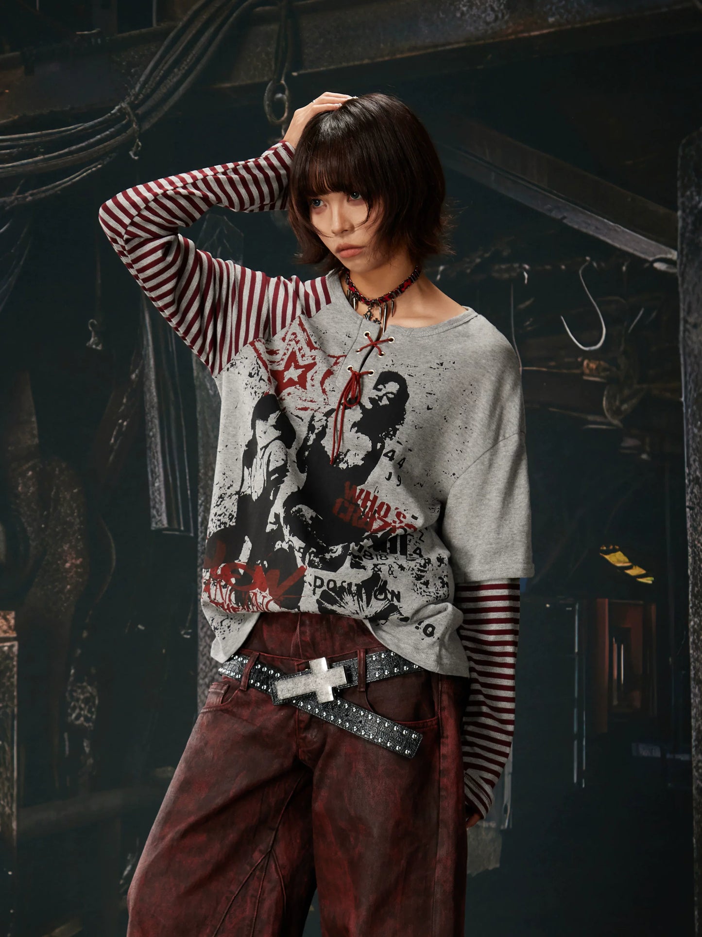 Riot Laced Revolt Graphic Layered Tee