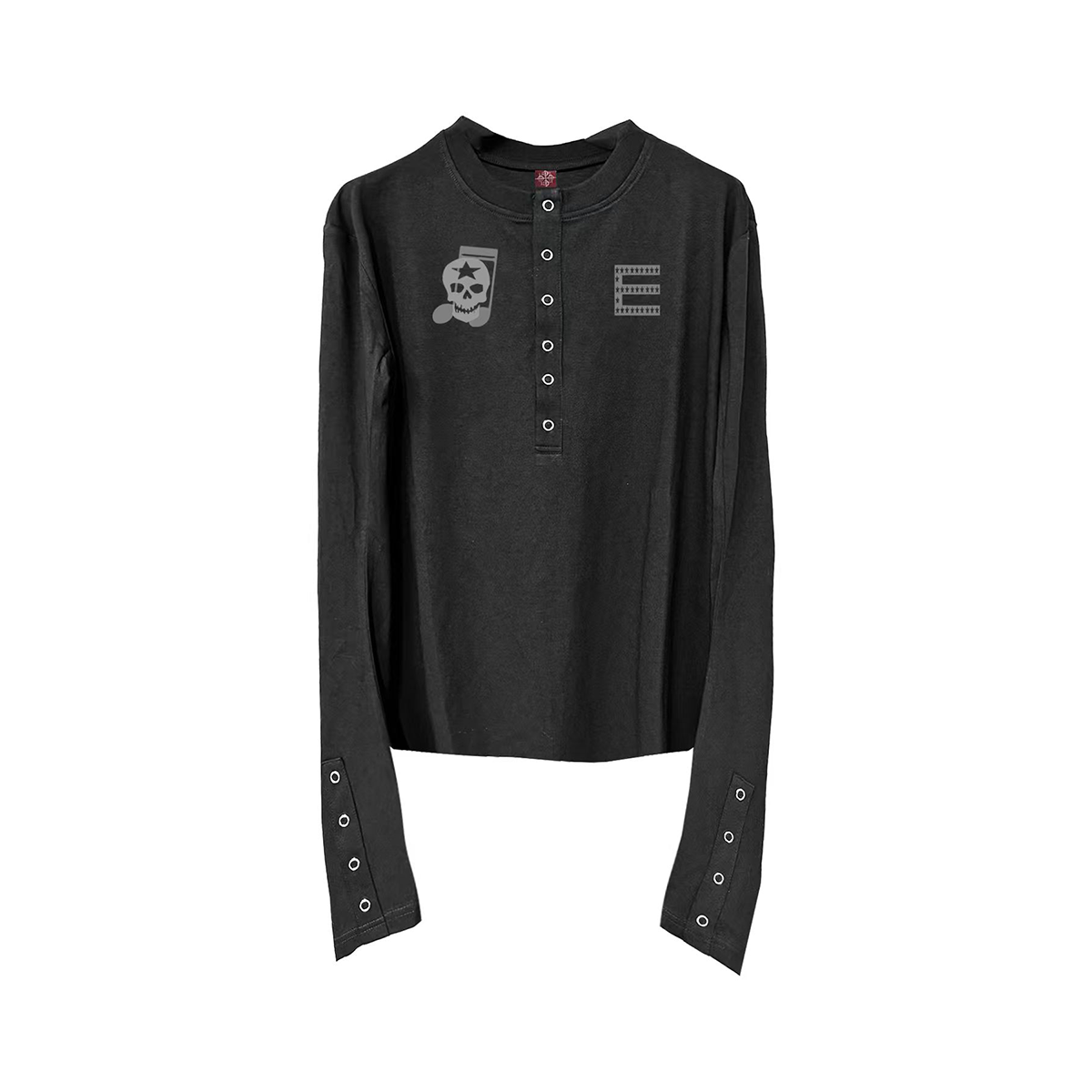 Eclipse Glyph Skull Henley Longsleeve