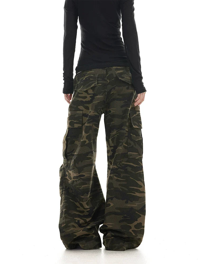 Washed Camo Cargo Pants