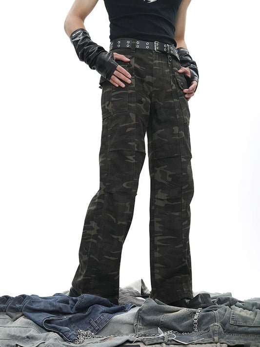 Shadowtrace Tactical Camo Cargo Pants - Versatile Military-inspired Style
