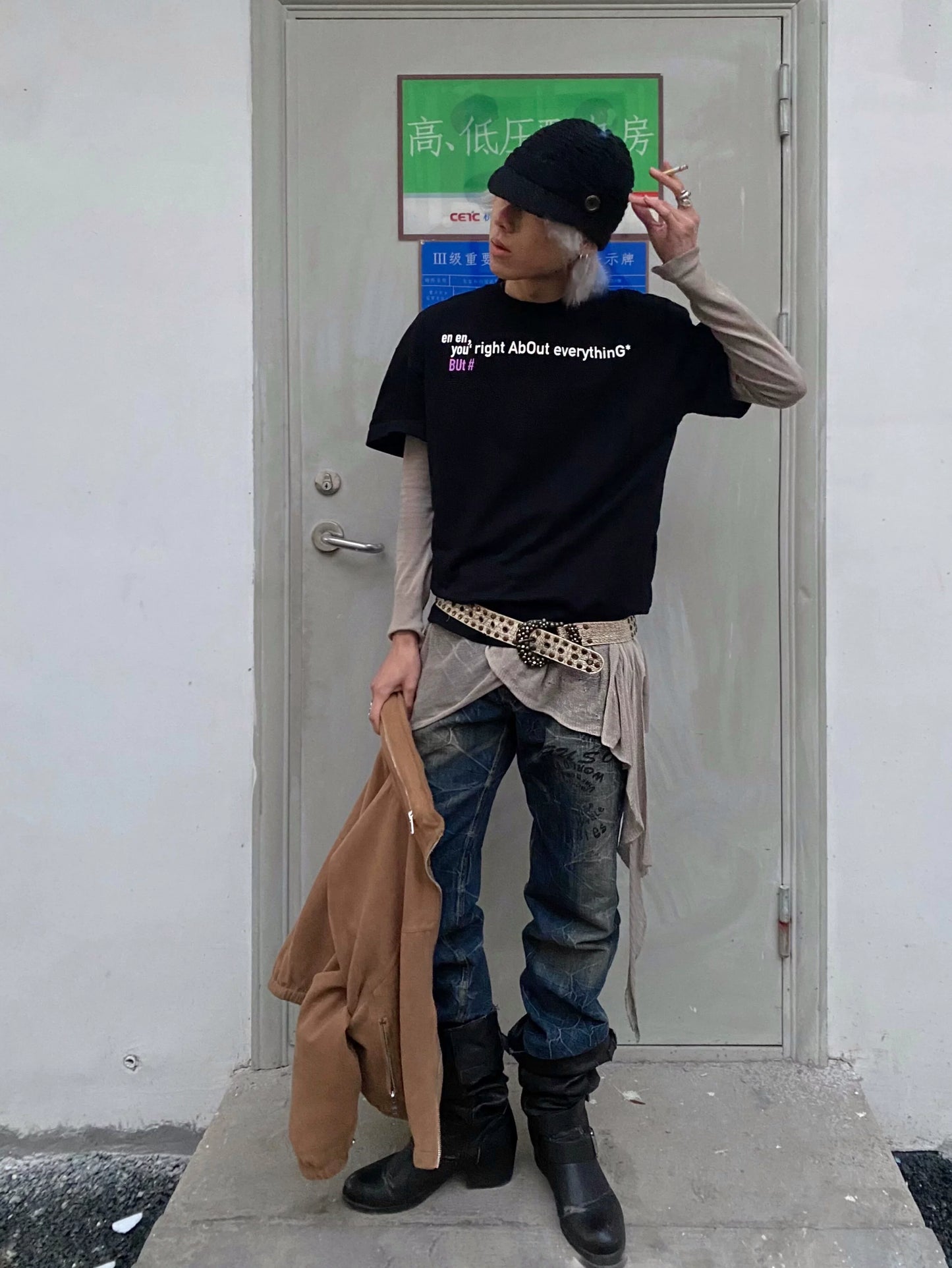 Say What Embroidery Tee