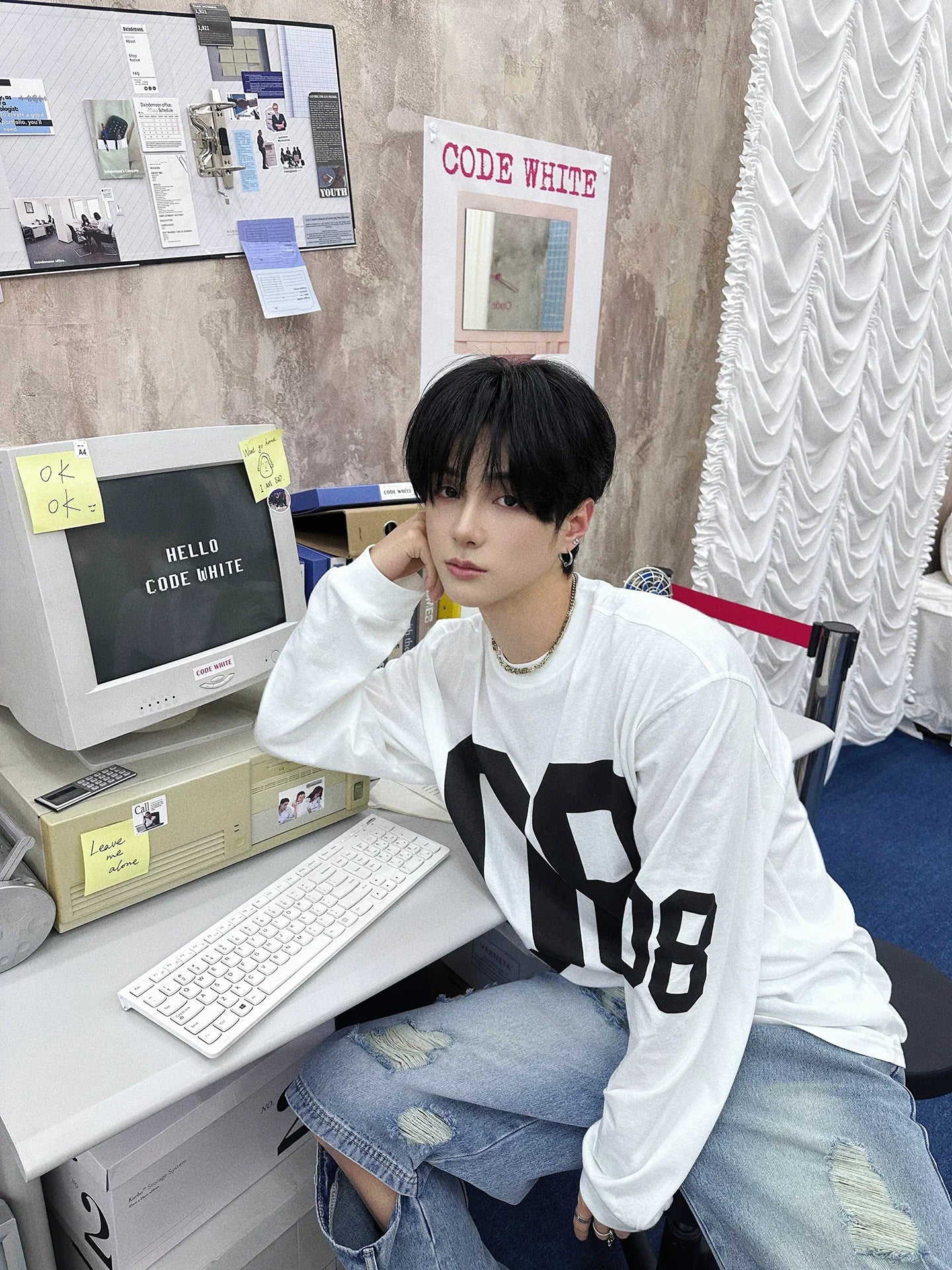 Retro Block 08 Varsity Long Tee