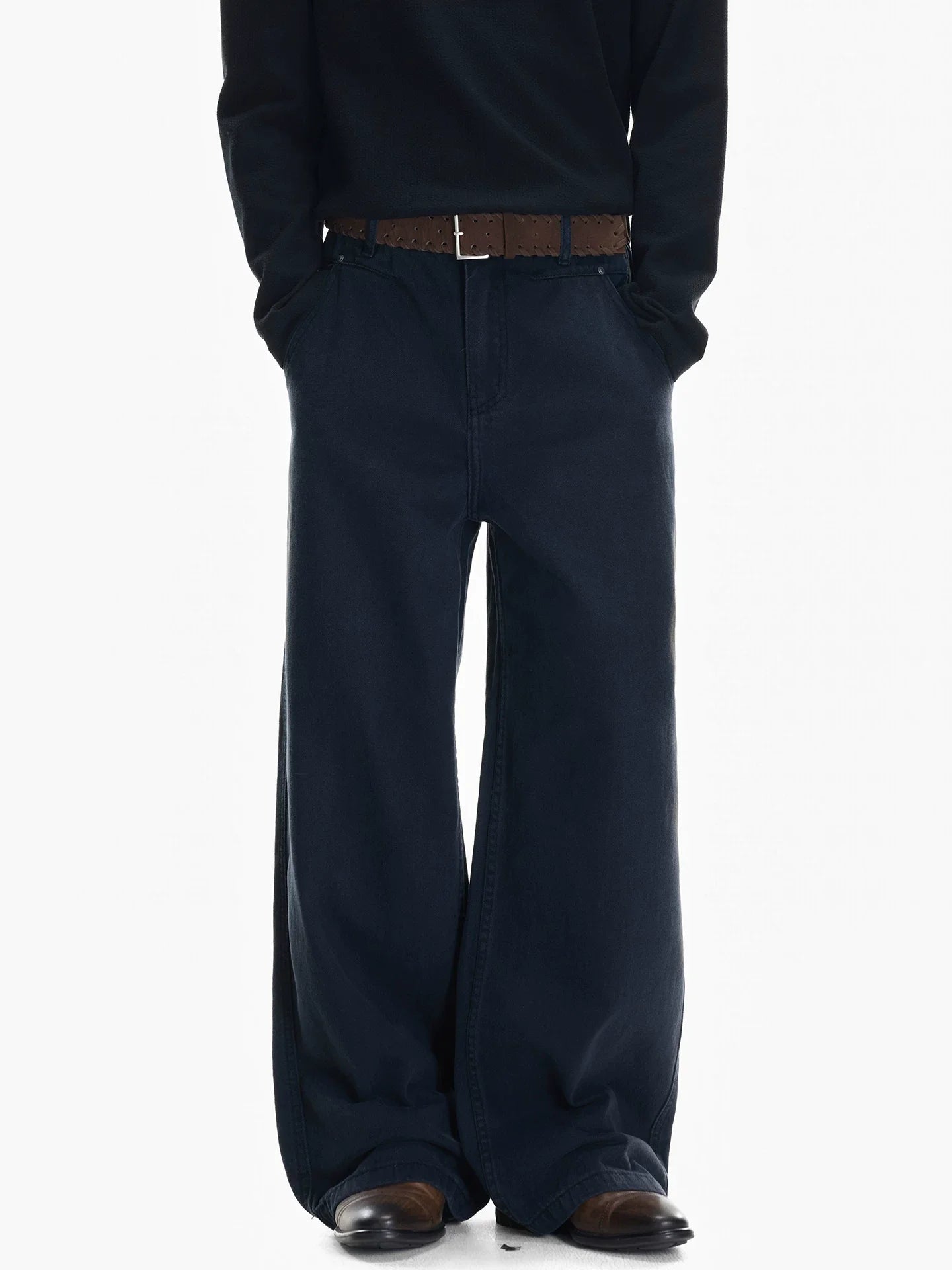Harbor Cargo Wide‑Leg Canvas Pants