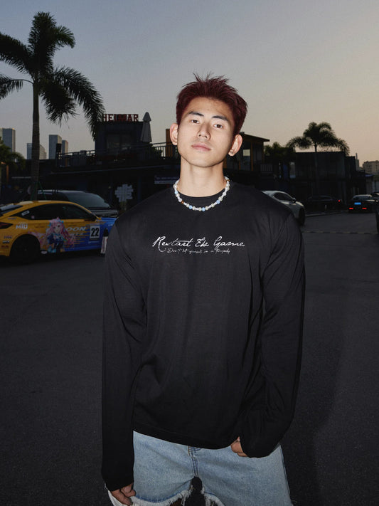 Midnight Reset Script Long Sleeve Tee