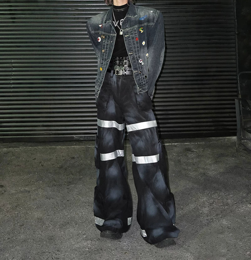 Gravemarch Sentinel Harness Cargo Pants - Futuristic Utility Wear