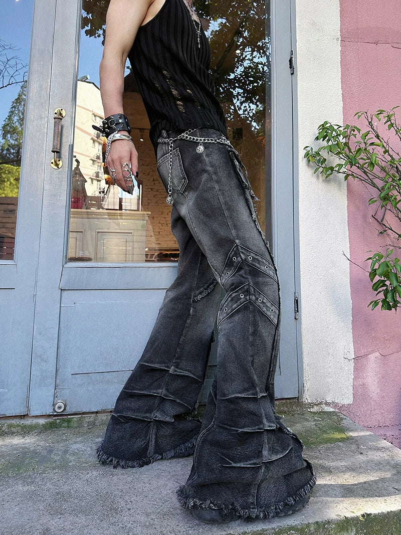 Ravaged Eclipse Shredflare Cargo Jeans