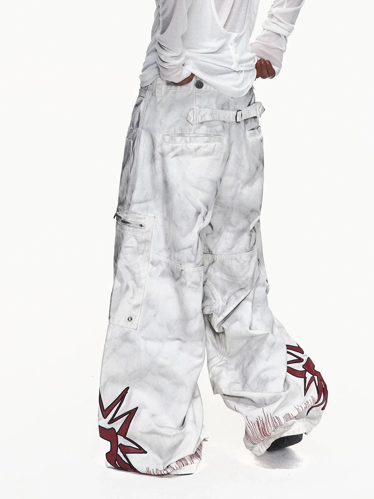 Detachable Apron Wide-Leg Cargo Pants - Fashion Meets Functionality