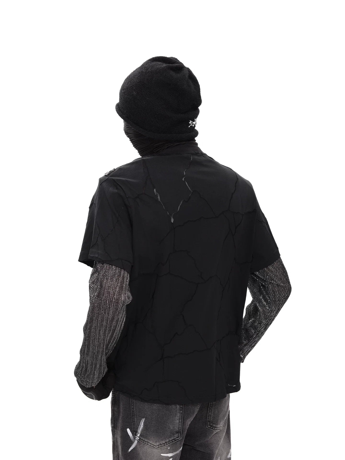 Faultline Diagonal Zip Layered Tee