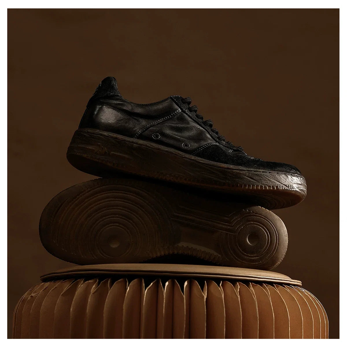 Vintage Leather Court Sneakers - Skipkicks