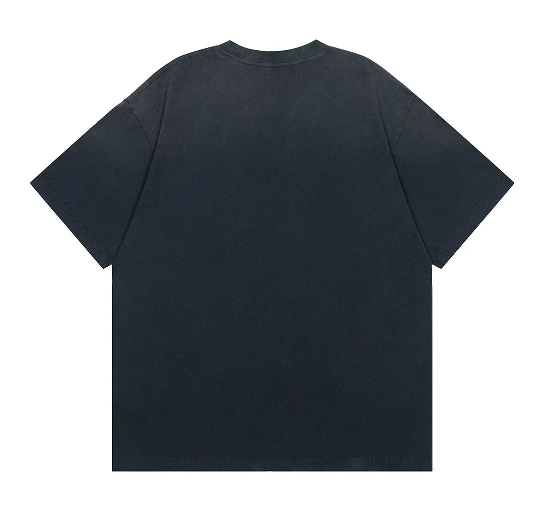 Passport Stamp Graphic Oversized T-Shirt