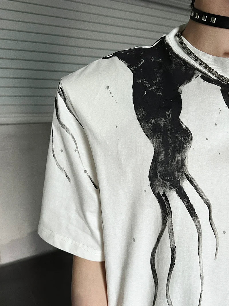 Drip Print Oversized T-Shirt