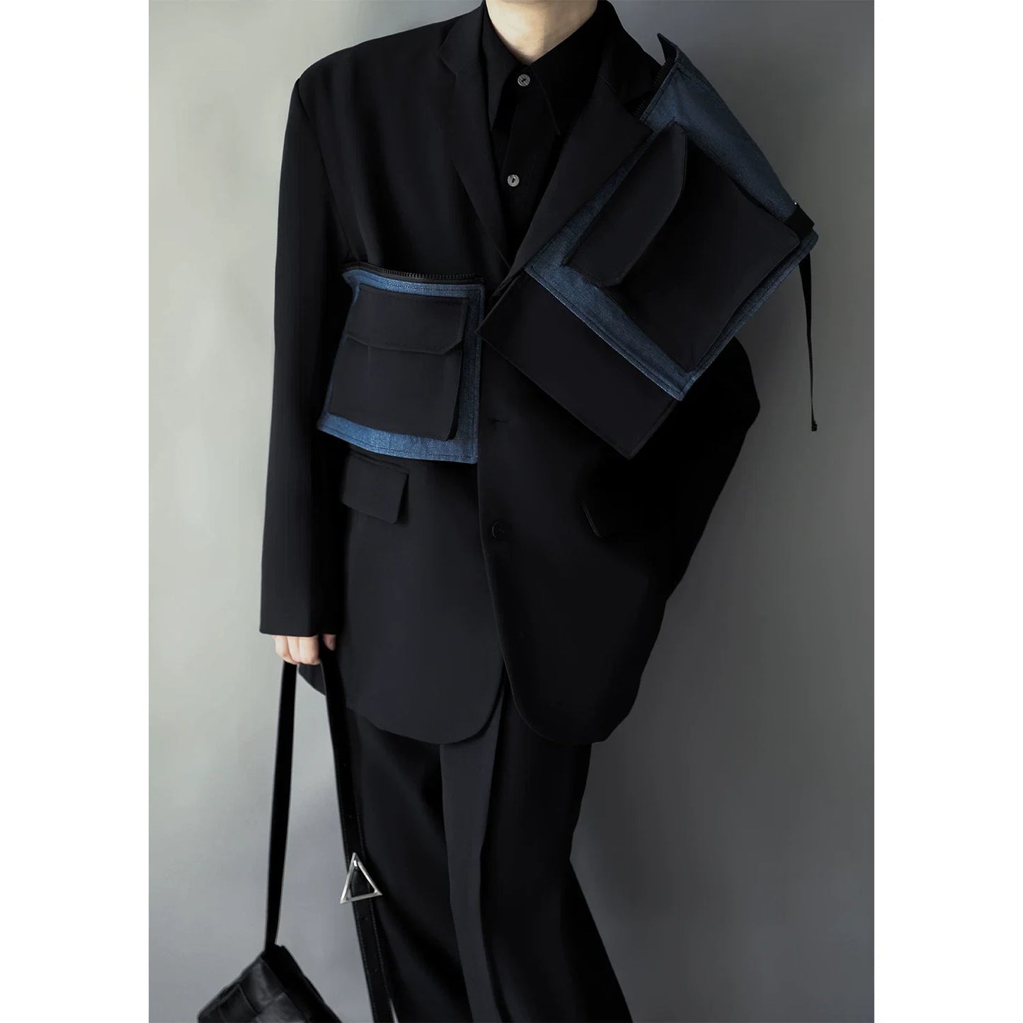 Midnight Cargo Envelope Blazer - Stylish Utility Redefined