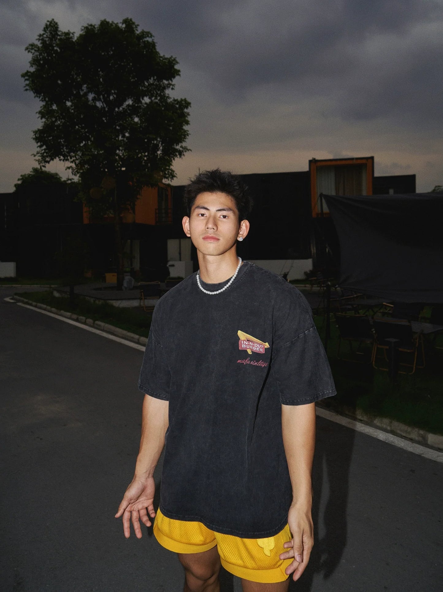 Washed Sunset Palm Graphic T-Shirt