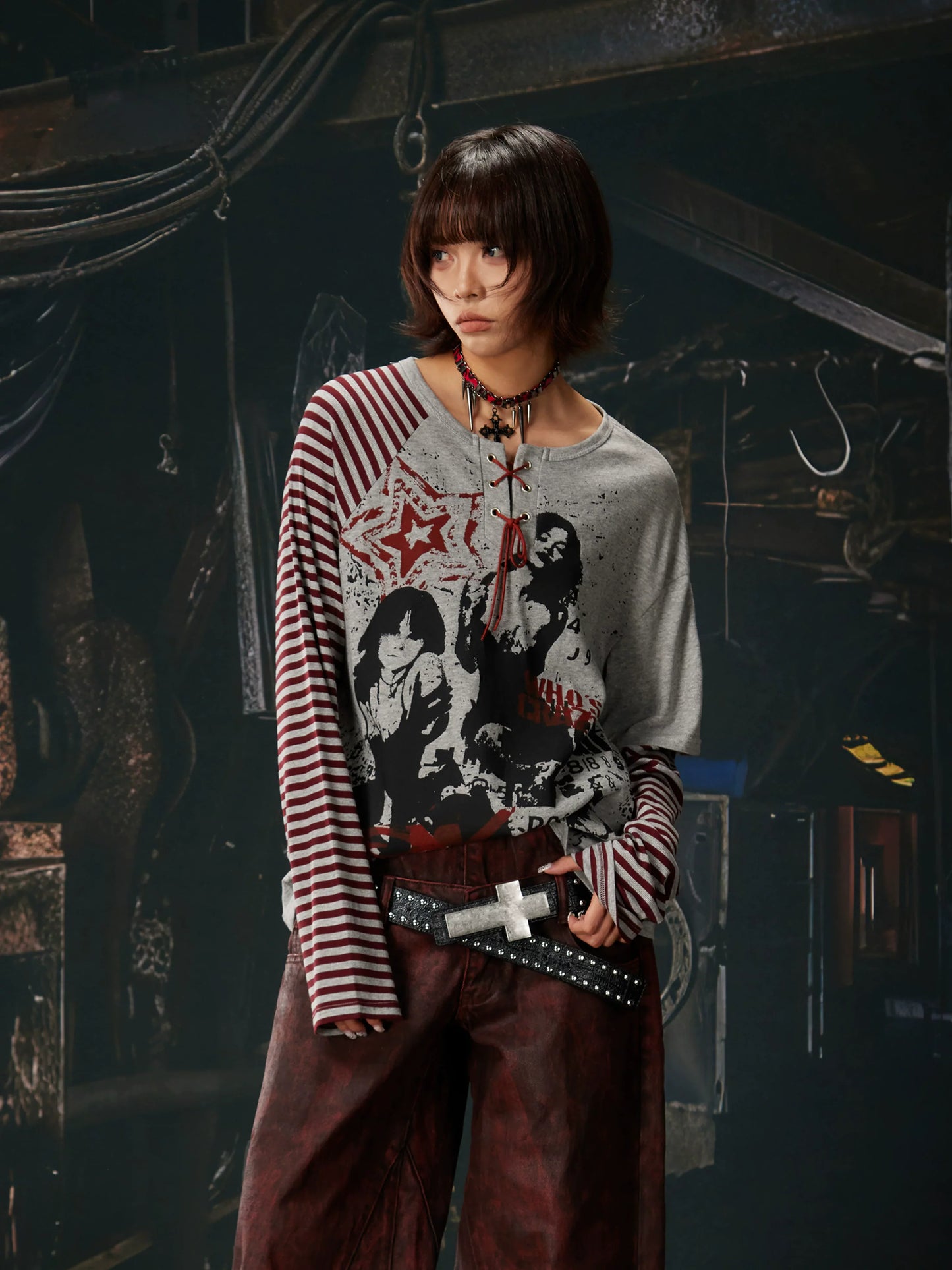 Riot Laced Revolt Graphic Layered Tee