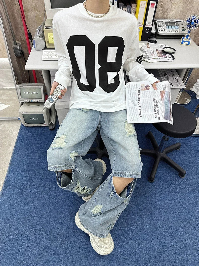 Retro Block 08 Varsity Long Tee
