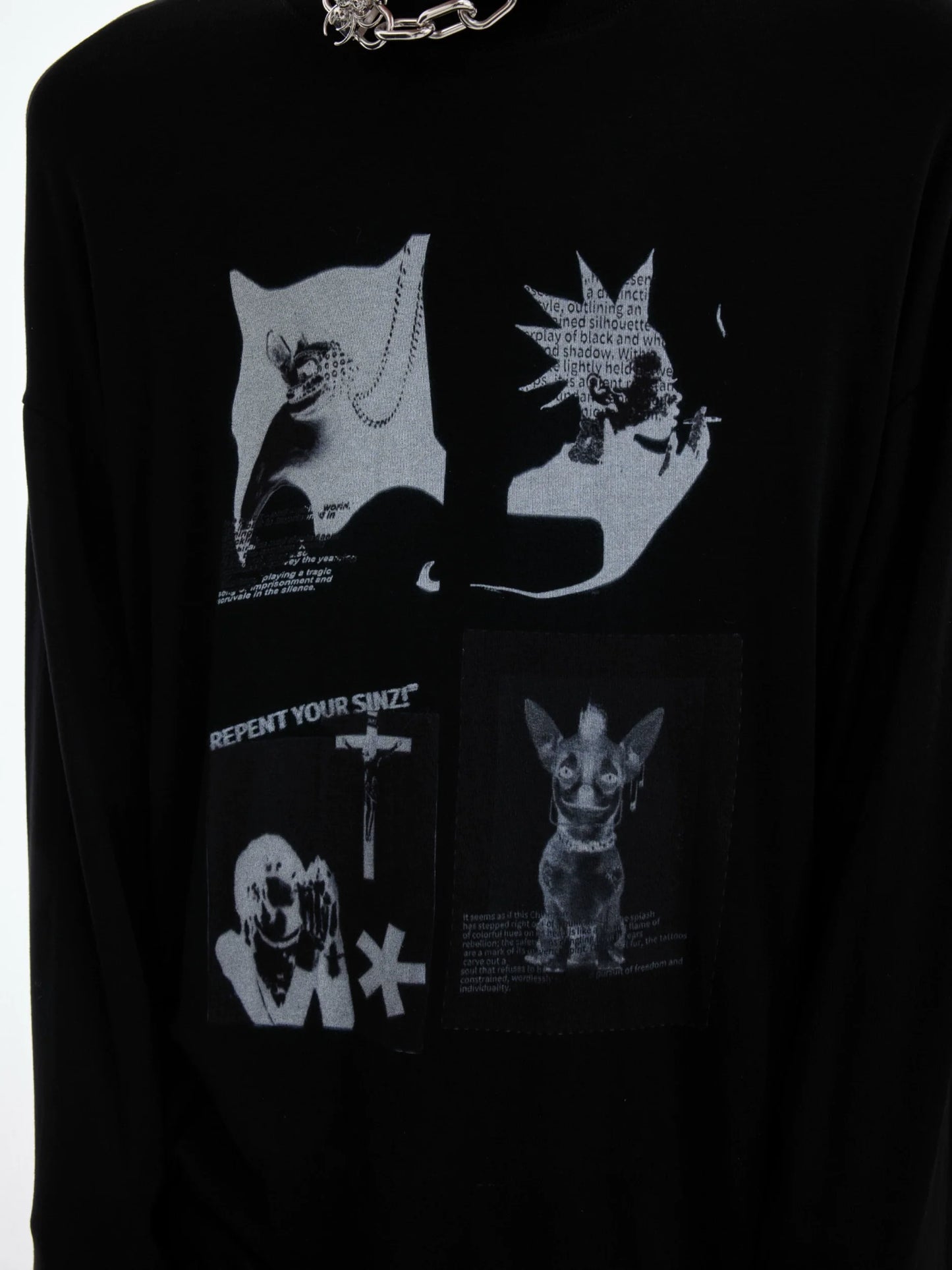 Oversized Graphic Print Long Sleeve Tee