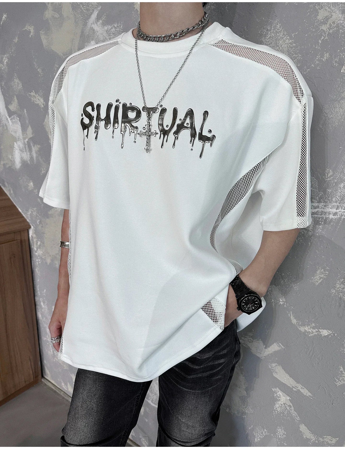 Chrome Spirit Mesh Ritual Tee