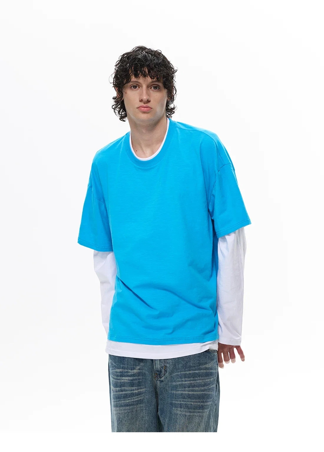 Two-Tone Stack Layer Tee Top