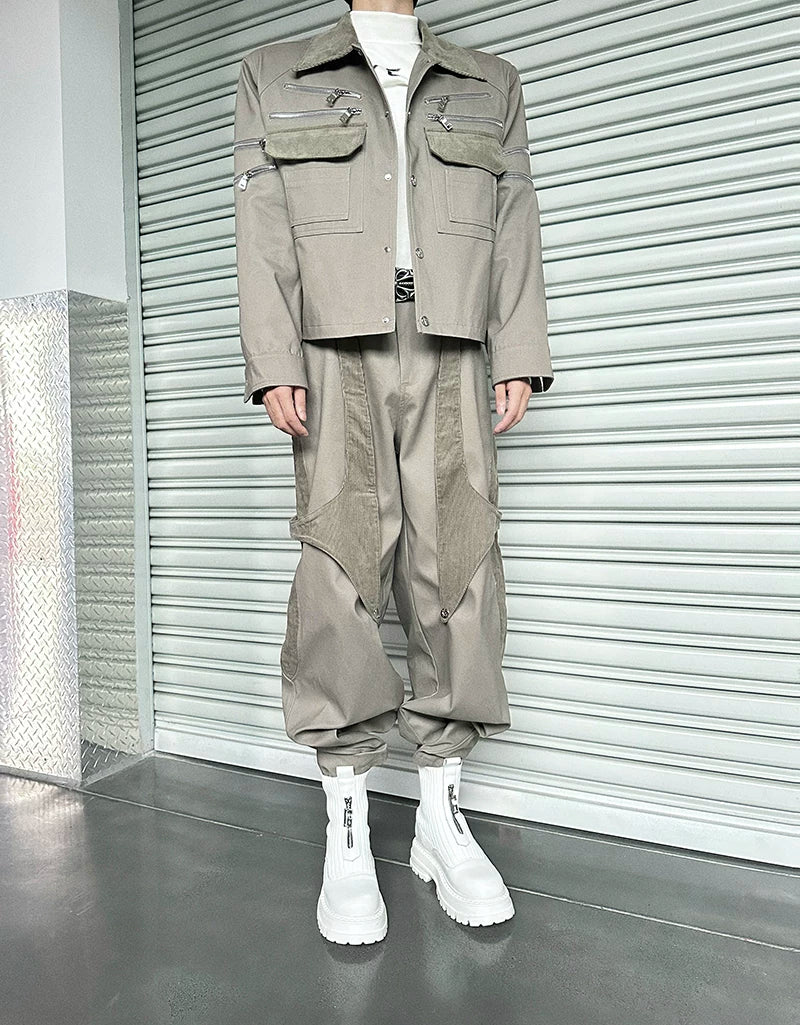 Dune Havoc Draped Panel Cargo Trousers | Sculpted Techwear Style