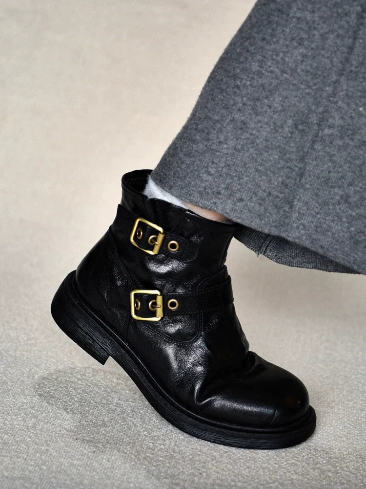 Double Buckle Lamb Boots - Skipkicks