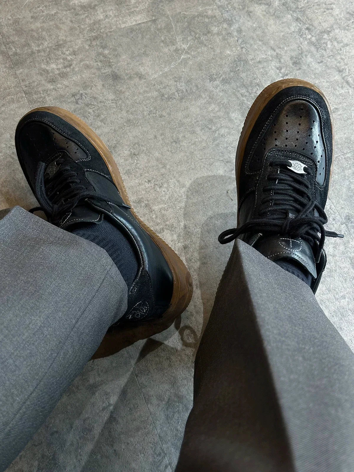 Vintage Leather Court Sneakers - Skipkicks