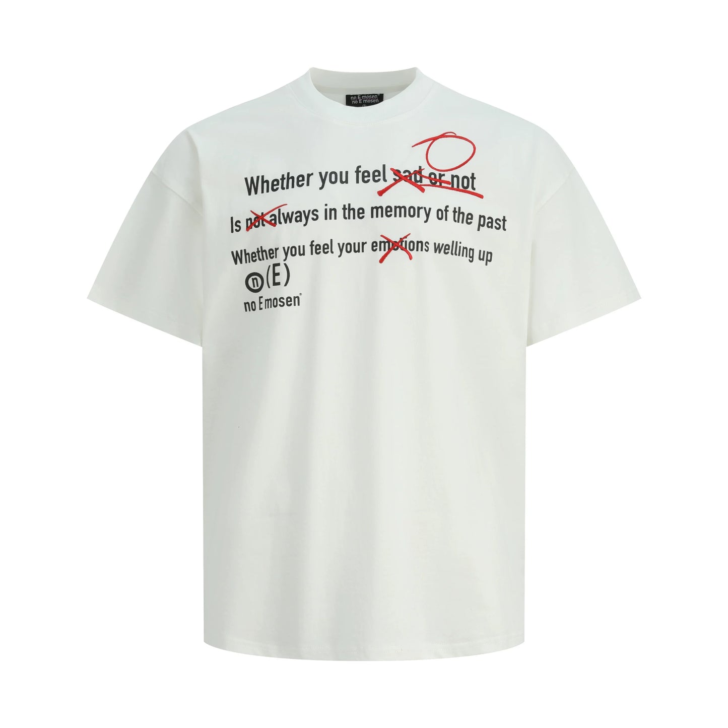 Zero For Depression Text Embroidery Tee