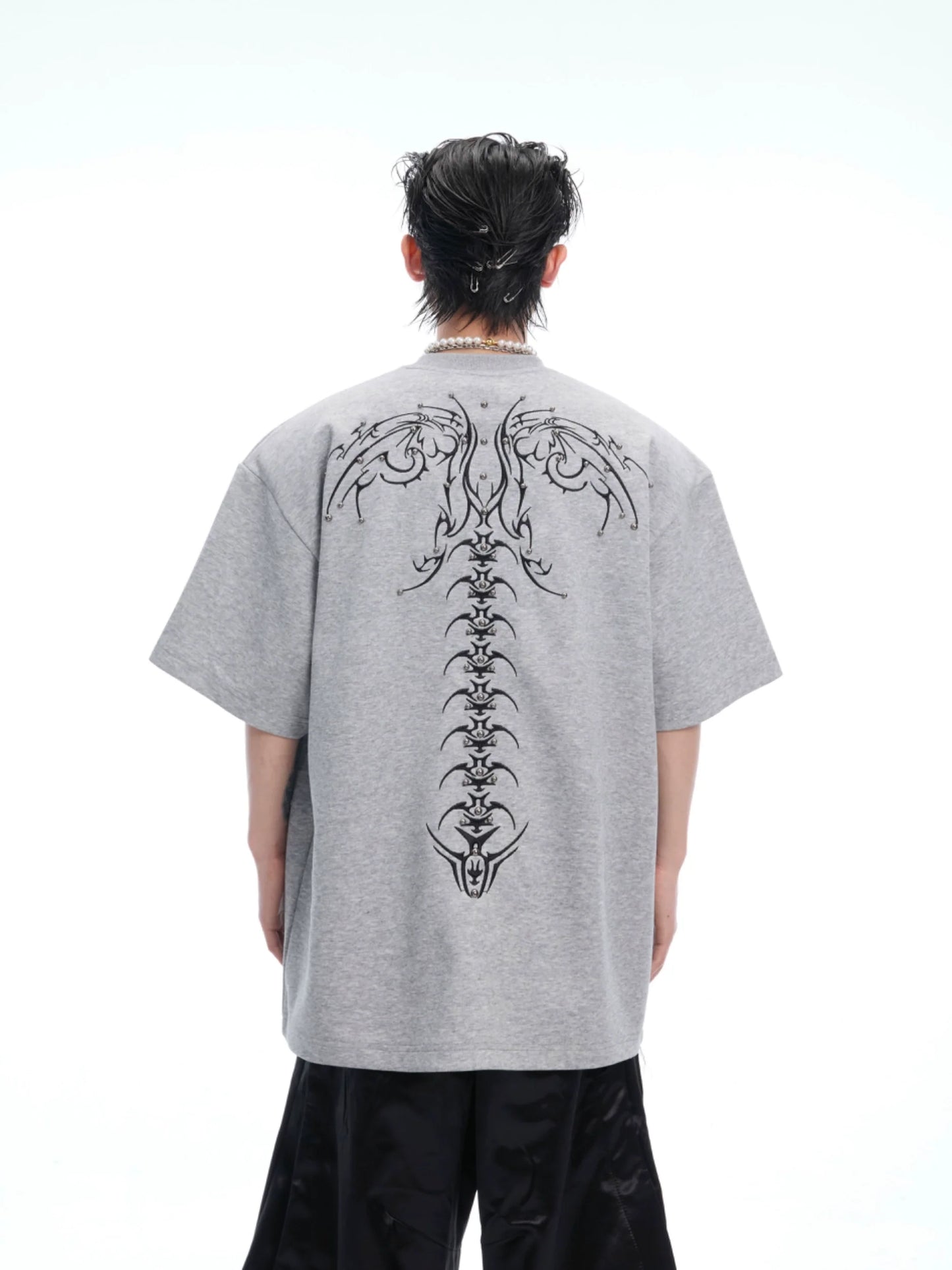Crystal Wing White Oversized Tee