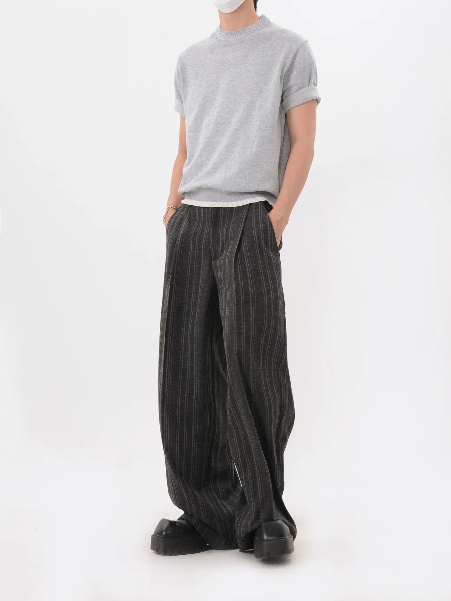 Heather Mock Knit Tee