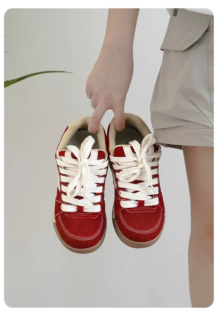 Crest Suede Court Sneakers - Skipkicks