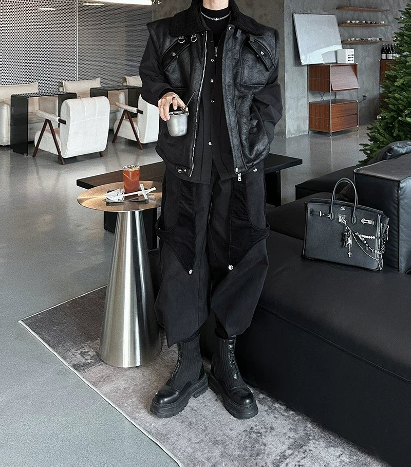 Dune Havoc Draped Panel Cargo Trousers | Sculpted Techwear Style