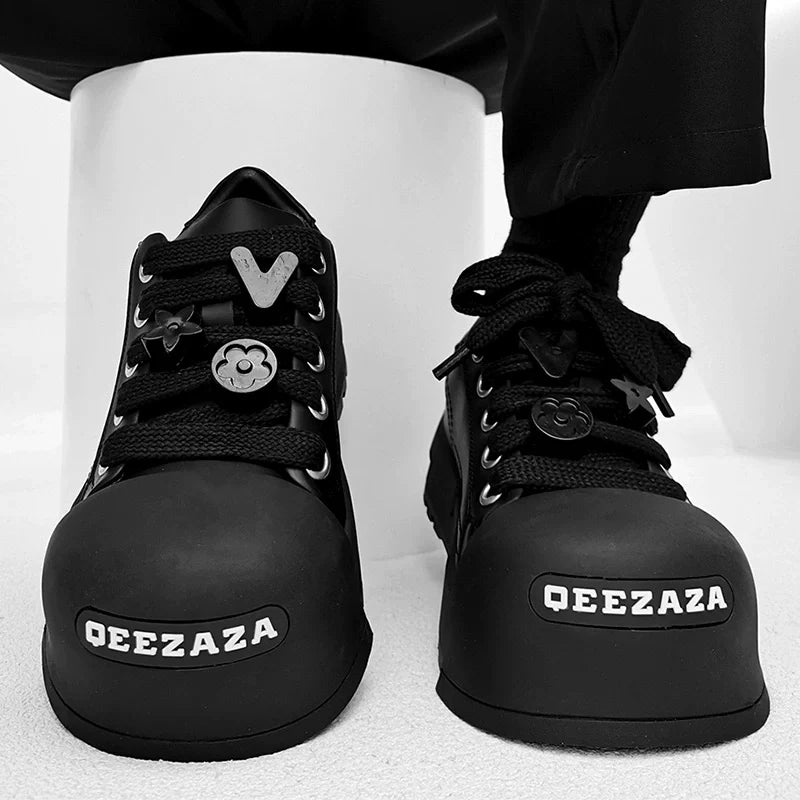 Chunky Platform Sneakers with Lace Charms - Skipkicks