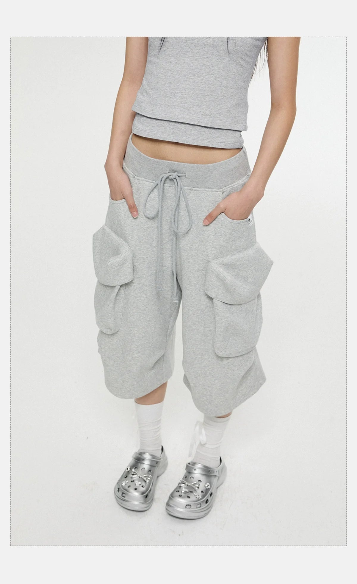 Loose Fit Drawstring Cargo Bermuda Length Shorts for Ultimate Comfort