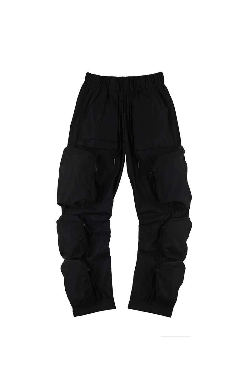 Men's Drawstring Tapered Multi-Pocket Cargo Pants