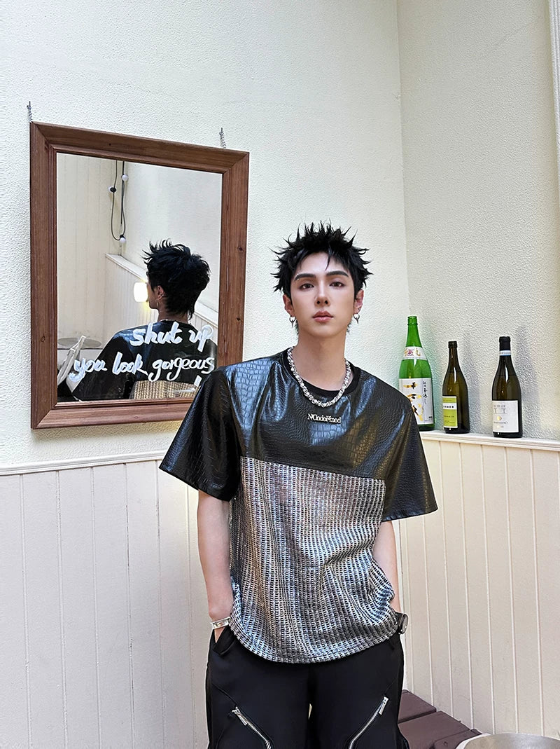 Chrome Grid Splice Panel Tee