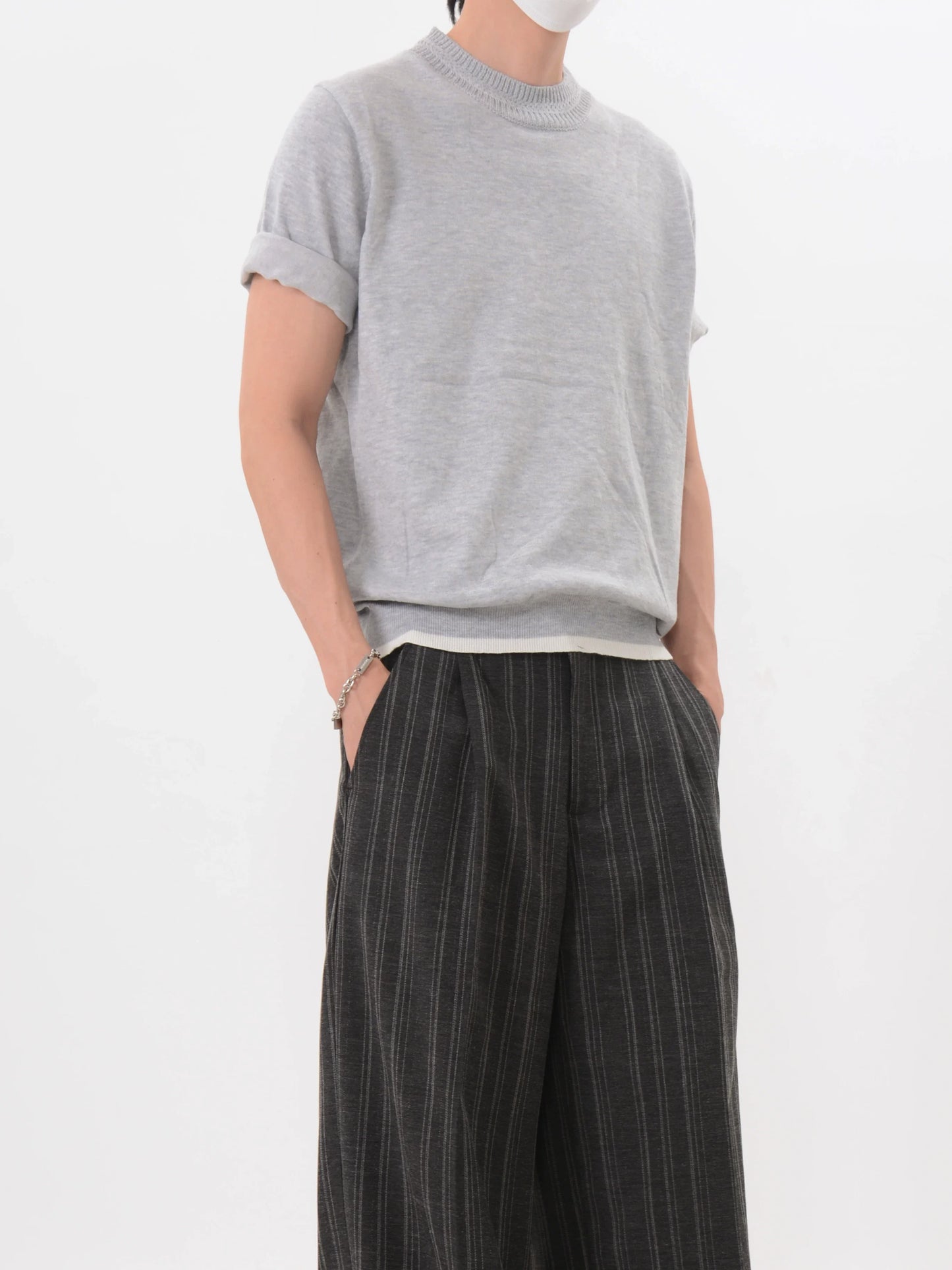 Heather Mock Knit Tee