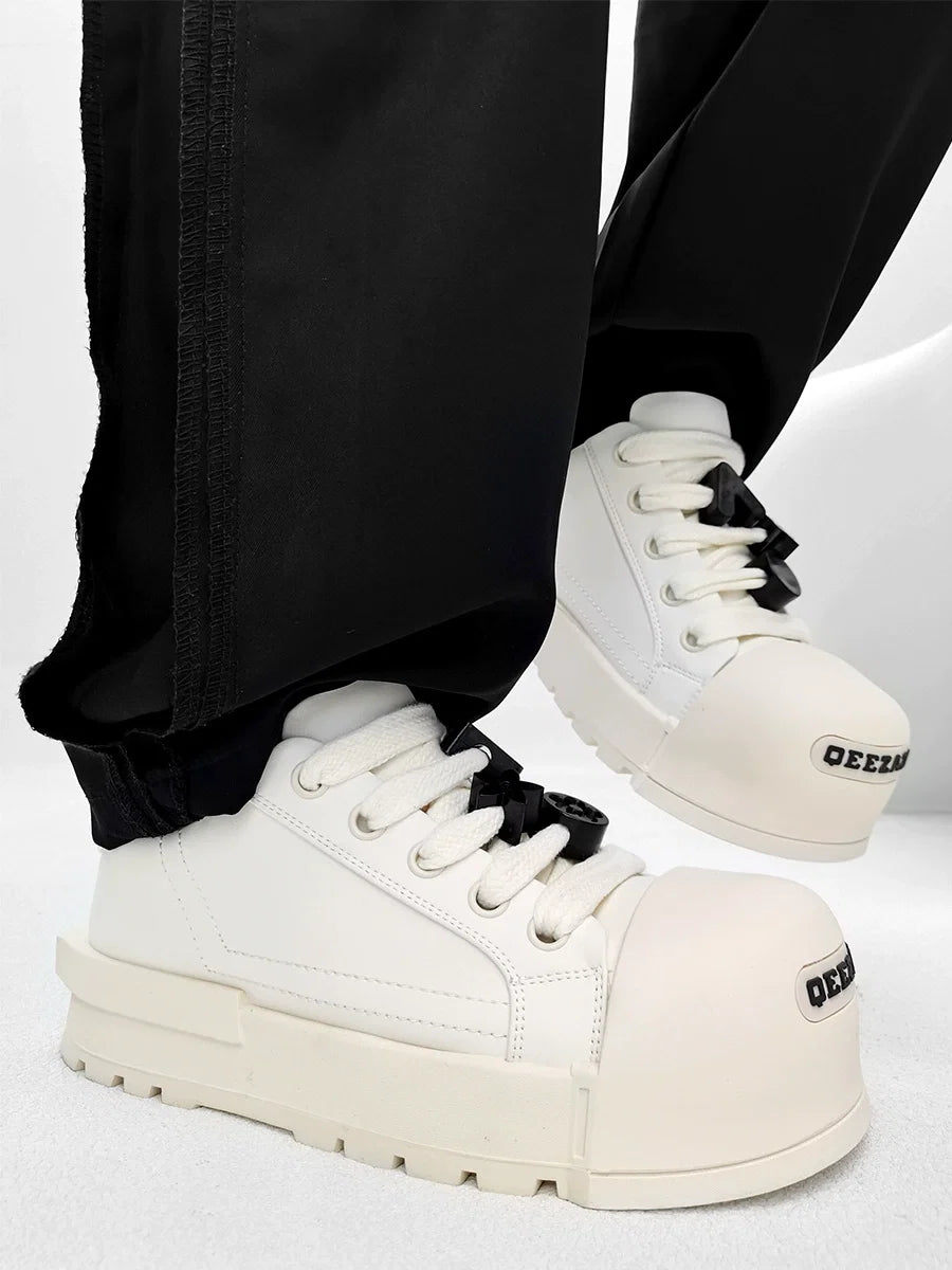 Chunky Platform Sneakers with Lace Charms - Skipkicks