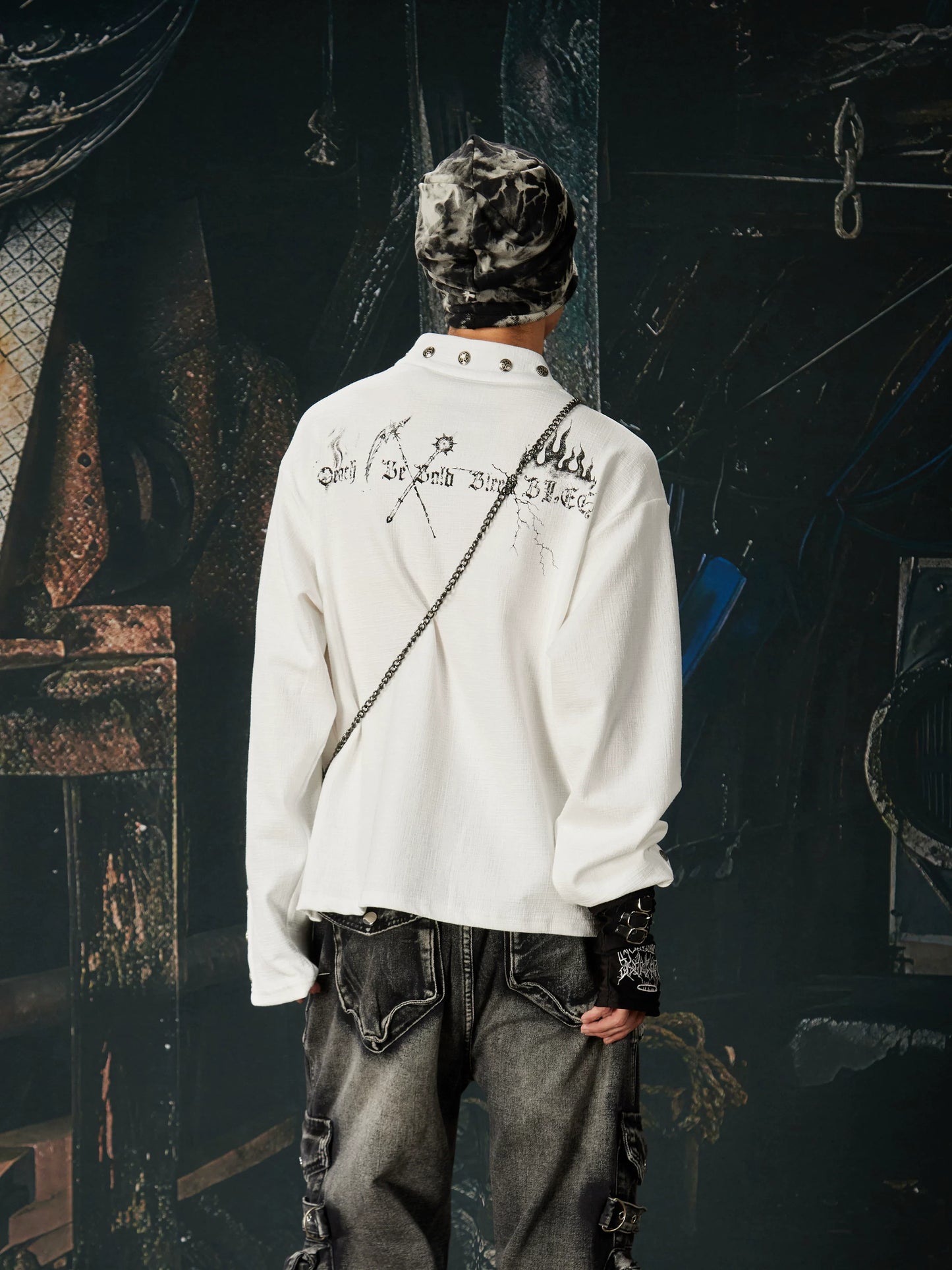Reaper Crown Sigil High‑Neck Tee