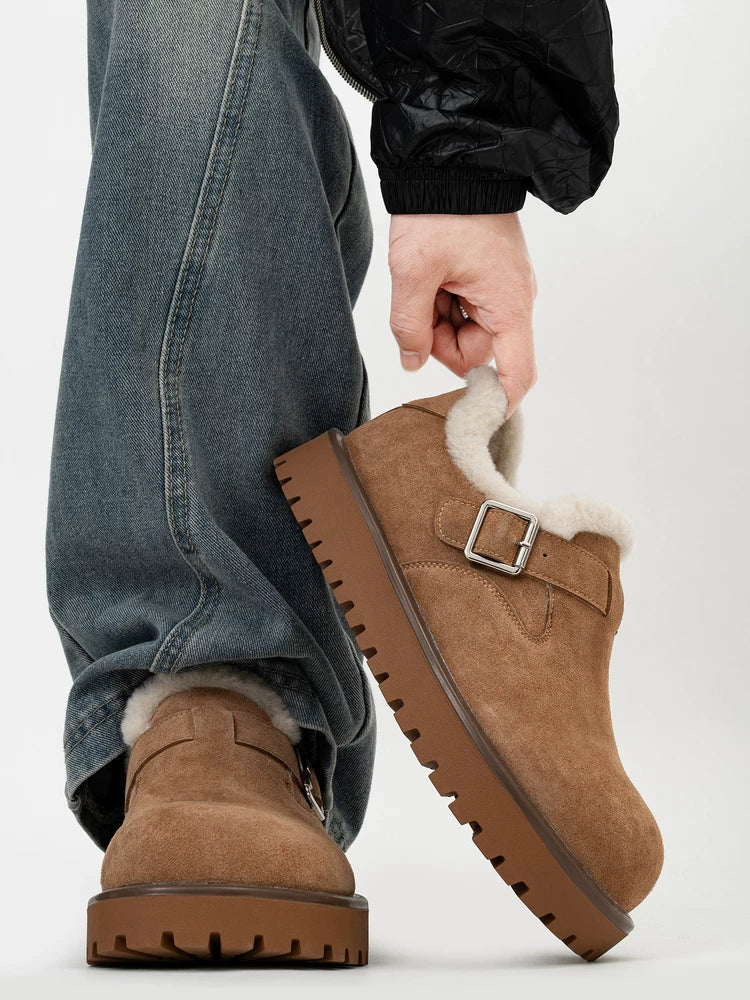 Shearling Buckle Clogs - Skipkicks