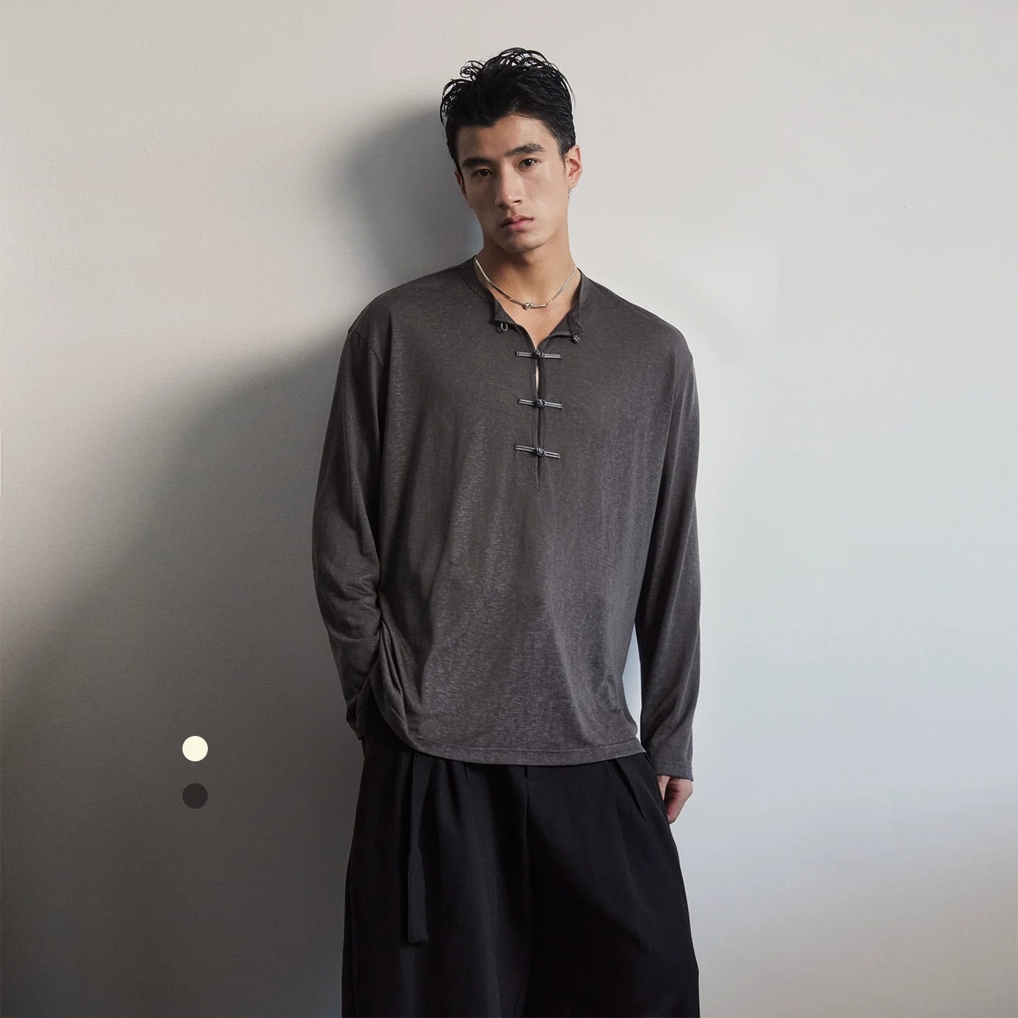 InkLatch Drape Henley Tee