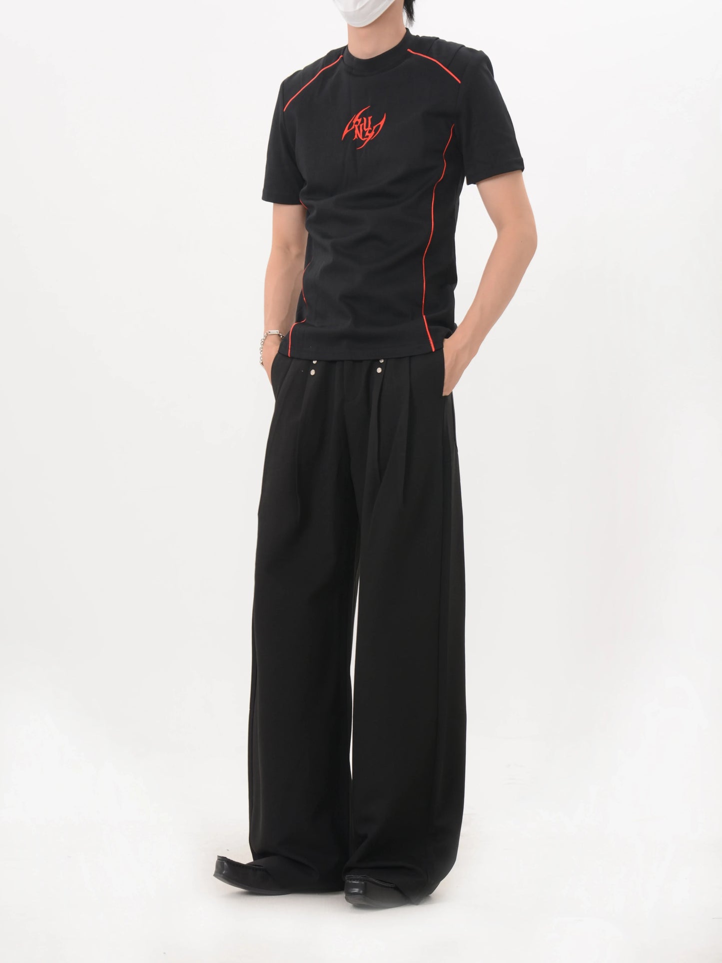 Crimson Circuit Fitted Tee