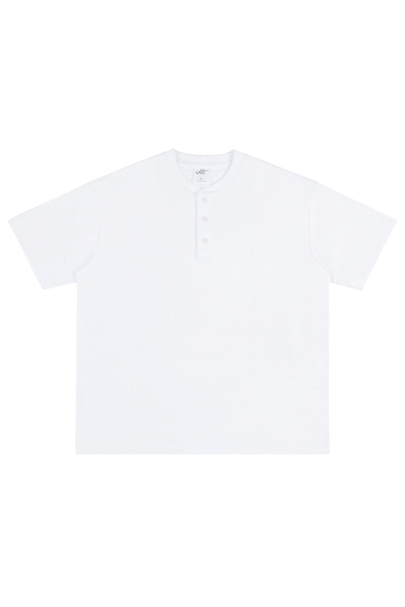 320G Heavyweight Cotton Henley Oversized Tee