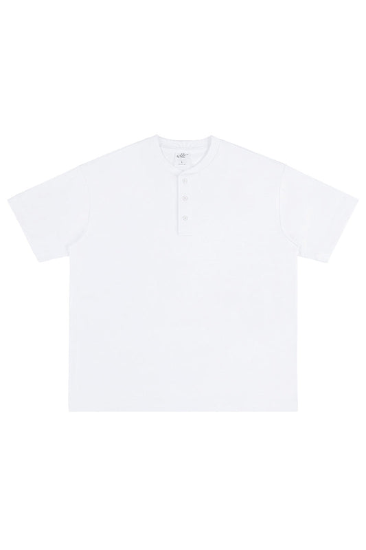 320G Heavyweight Cotton Henley Oversized Tee