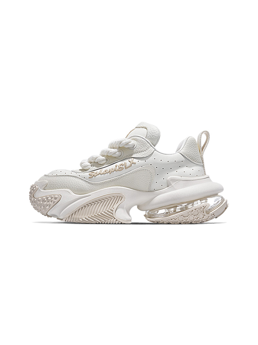 White Vortex Logo Platform Sneakers - Skipkicks